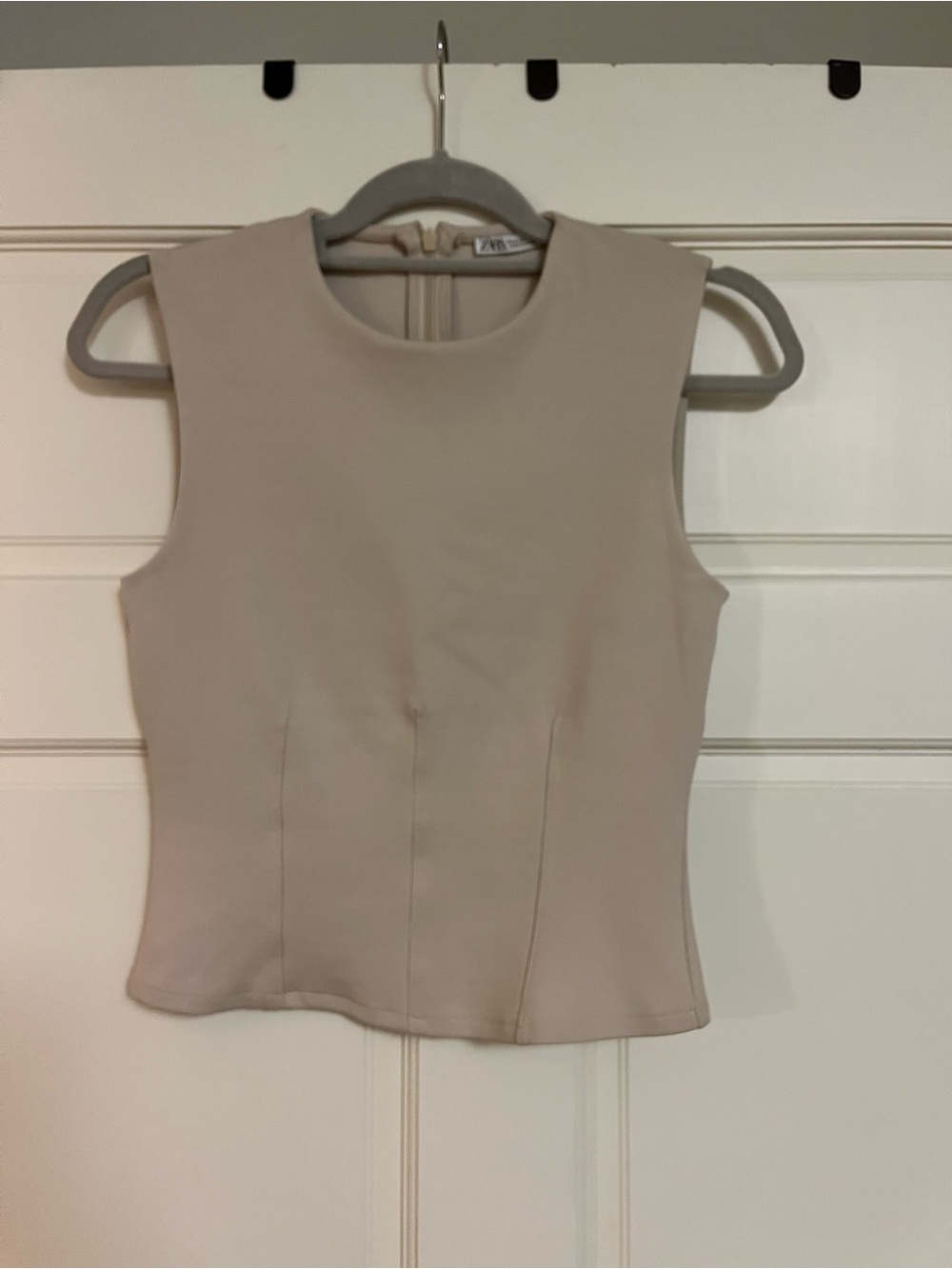 Zara Cream Sleeveless Tank Top